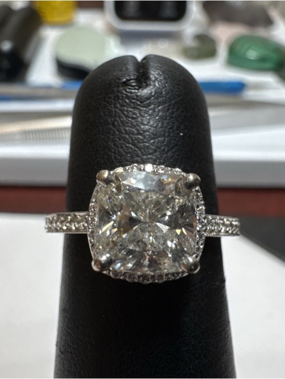 Tacori Cushion-Cut Halo Engagement Ring - White